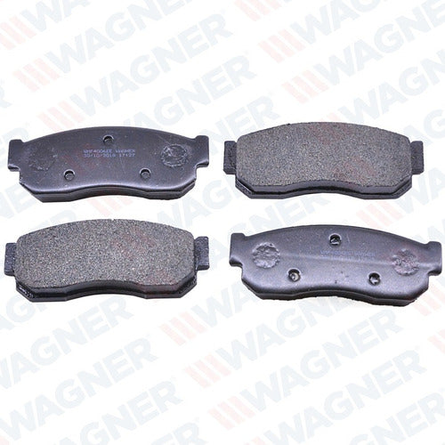 WX-233 - BALATAS <BR> JUEGO DE BALATAS DE DISCO (DELANTERO) - SEMI-METALICA<BR><STRONG>NISSAN</STRONG> <BR> TSURU 1984-1992 <BR> HIKARI 1988-1992 <BR><BR> <SPAN STYLE = COLOR: #AE161A;><B><U> ESPCIFICACIONES: </U></B></SPAN><BR> INCLUYE HERRAJES: NO
