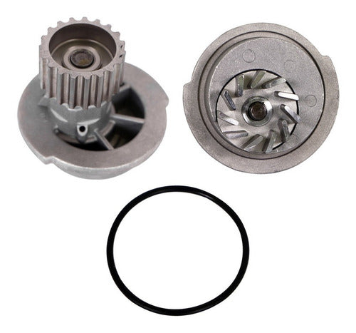 B-6046 - BOMBA DE AGUA <BR> CHEVROLET AVEO 1.6L 4 CIL L DOHC 2004-2008 <BR> PONTIAC G3 1.6L 4 CIL L DOHC 2008-2009 <BR> POLEA CON 19 DIENTES / ALTURA: 30MM