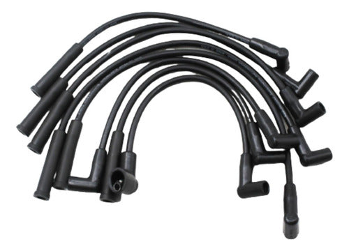 C-EF300 - CABLE DE BUJIA <BR> EPDM KEVLAR DIAMETRO 8 MM (CAJA TAPA NEGRA) <BR> PICK UPS F-100 F-150 L6 4.9L 300 CARB. F.I. 77-96 EPDM