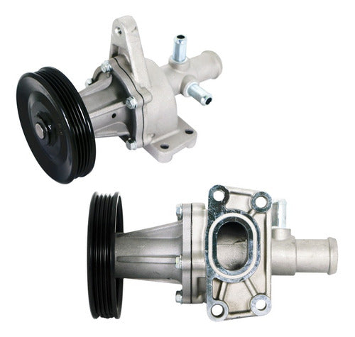 B-9541 - BOMBA DE AGUA <BR> CHEVROLET SPARK 1.2L 4 CIL L DOHC 2011-2015 <BR> BOMBA COMPLETA  <BR> POLEA PARA BANDA 4 COSTILLAS <BR> SALIDA TUBO 9/16