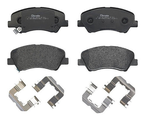 BRE-P18025 - BALATAS <BR> DODGE ATTITUDE 2014-2012 <BR> HYUNDAI ACCENT 2019-2018 <BR> KIA RIO 2022-2016 <BR> BALATA DELANTERO