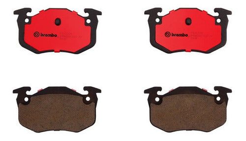 BRE-P61032N - BALATAS <BR> PEUGEOT 206 2009-2001 <BR> 207 2008 <BR> 207 2014-2010 <BR> 306 2002-1997 <BR> RENAULT CLIO 2006-2002 <BR> BALATA TRASERO