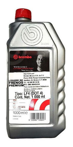 BRE-L04010 - LIQUIDO - CAJA 12 PIEZAS (1,000ML) - TIPO DOT 4 -  LIQUIDO DE FRENOS - PUNTO DE EBULLICION SECO ? 260°C. - PUNTO DE EBULLICION EN HUMEDO ? 165°C. - VISCOSIDAD 1.400 cSt MAX. BASE GLYCOL