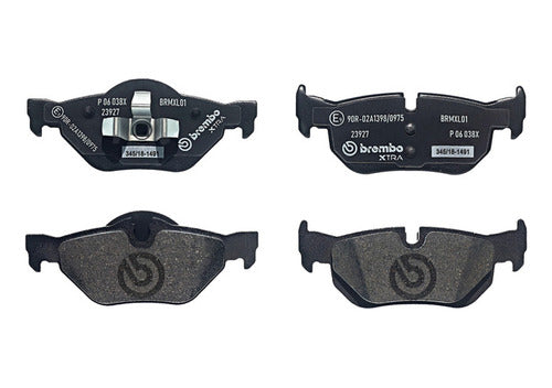 BRE-P06038X - BALATAS <BR> BMW 120I 2012-2007 <BR> 125I 2013-2008 <BR> 325I 2010-2007 <BR> 328I 2013-2012 <BR> X1 2012 <BR> BALATA TRASERO