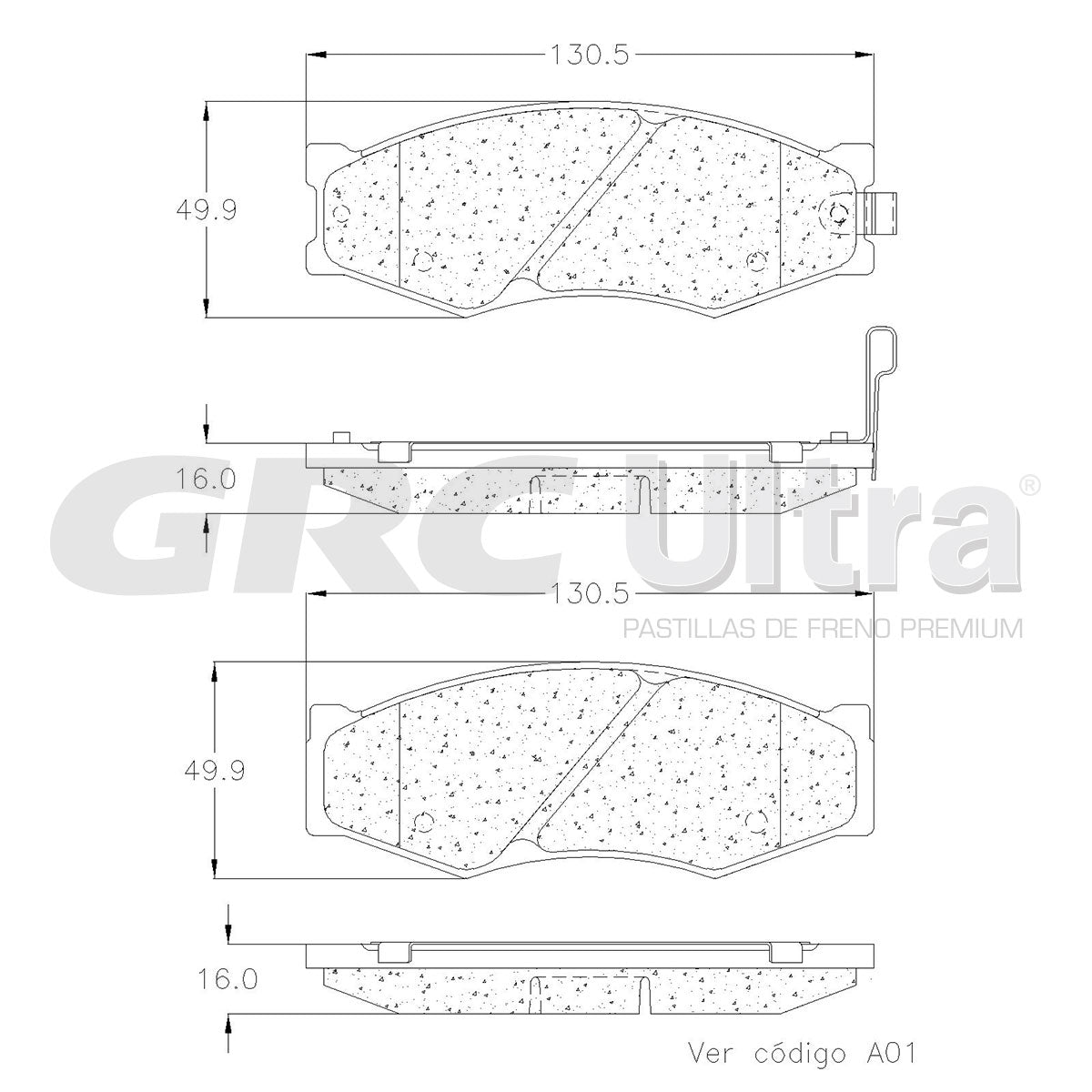 GMD266 - BALATAS SEMIMETALICAS DELANTERAS PARA INFINITI M30 1990-1992