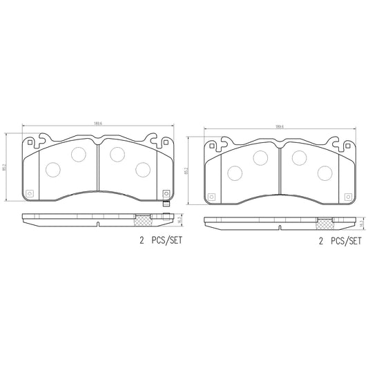 BRE-P24229 - BALATAS DELANTERAS PARA FORD MUSTANG BASE  5.0 8 2016-2016