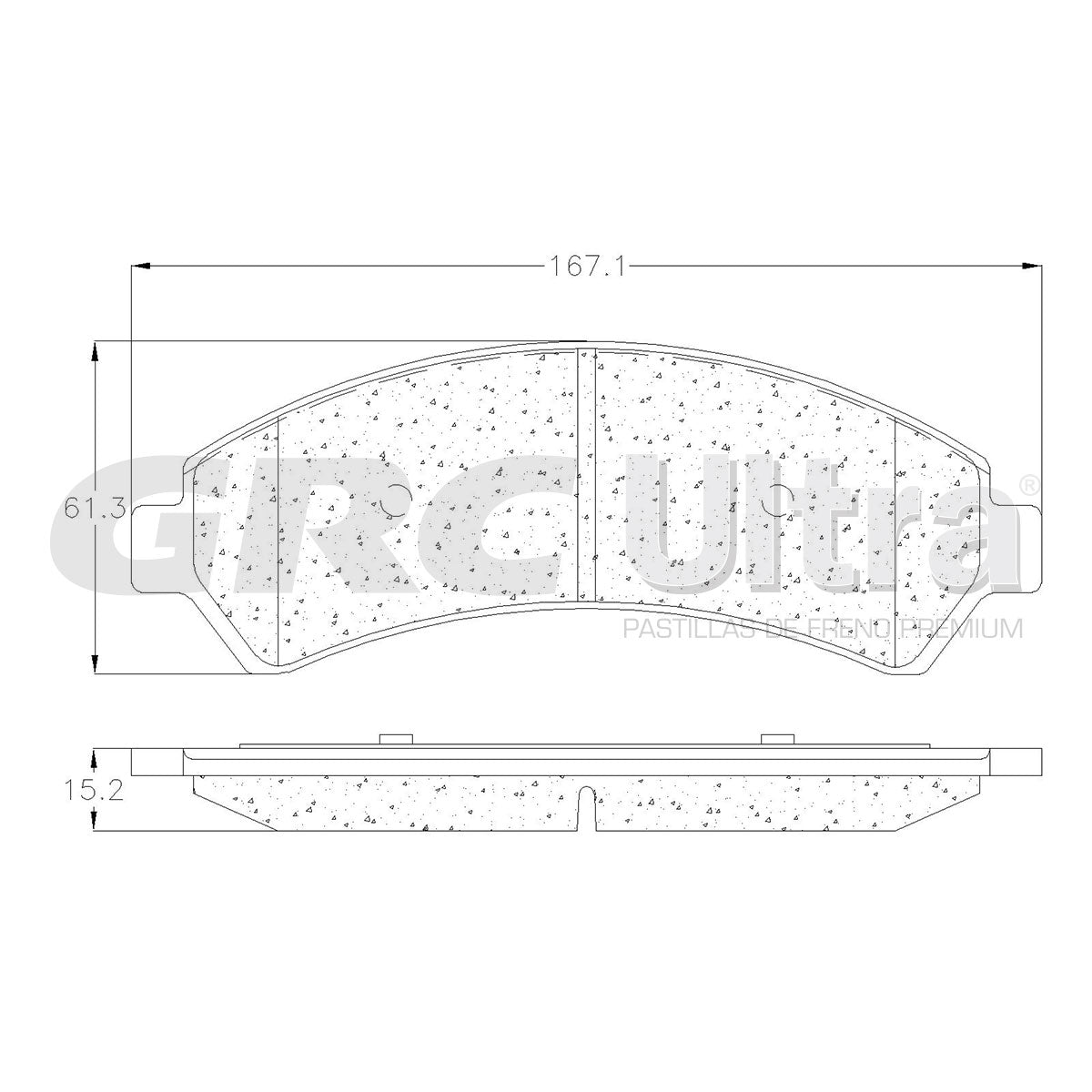 GMD726 - BALATAS SEMIMETALICAS DELANTERAS PARA CHEVROLET BLAZER 4.3L 1997-2002