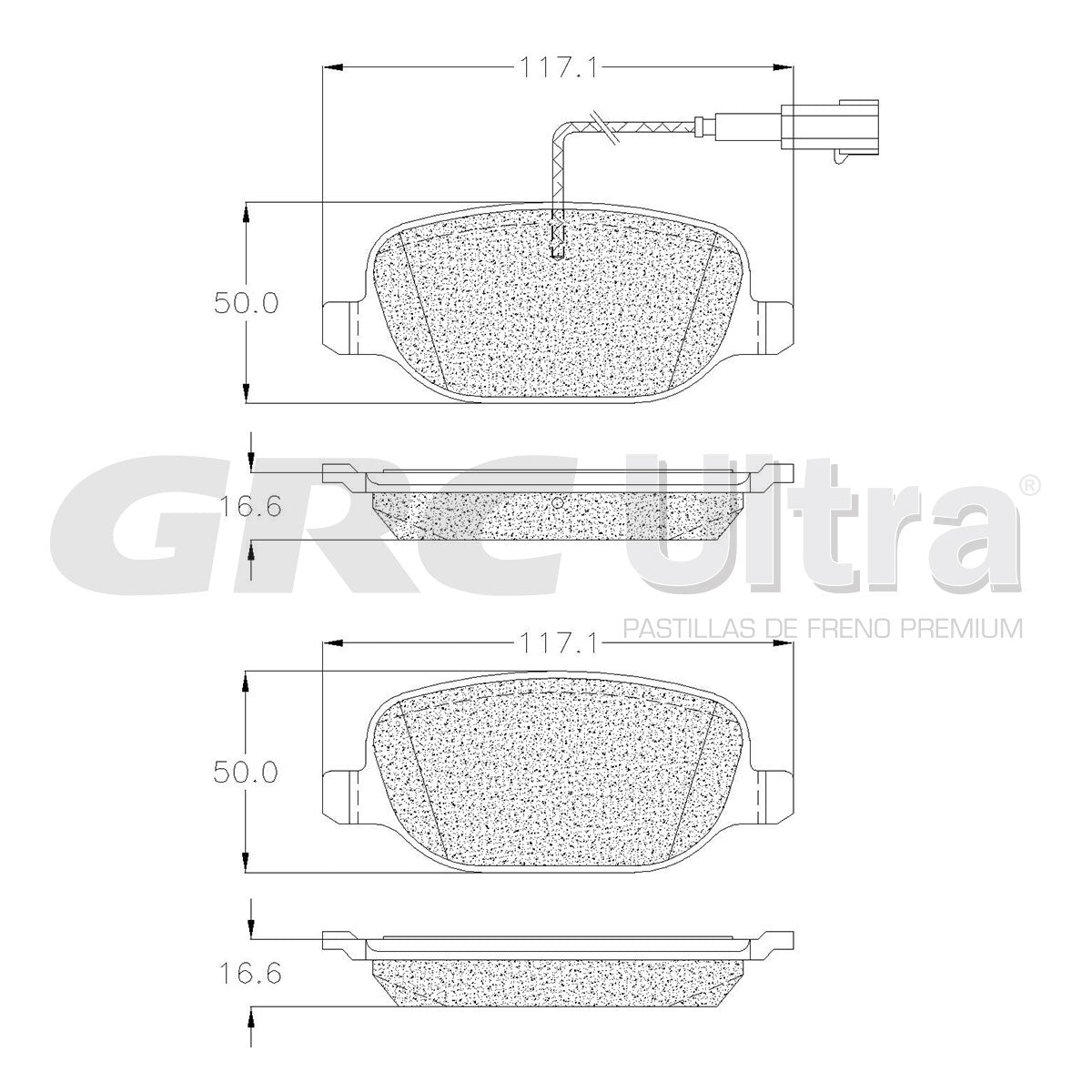 GMD1822 - BALATAS SEMIMETALICAS TRASERAS PARA ALFA ROMEO 4C 2020-2020
