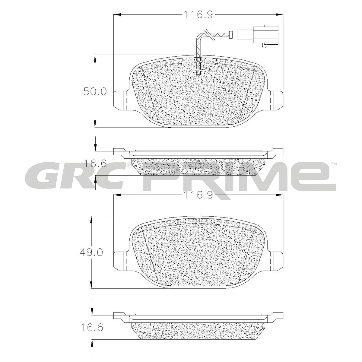 GPRD1822 - BALATAS SEMIMETALICAS TRASERAS PARA ALFA ROMEO 4C 2020-2020