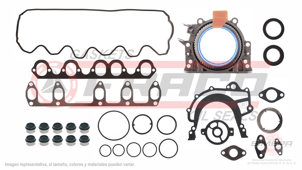 FSX-8650011WHG - JUEGO DE EMPAQUES PARA VOLKSWAGEN CRAFTER L5 2.5 L DIESEL 10 V. TDI BJJ BJL BJK 2006-2011