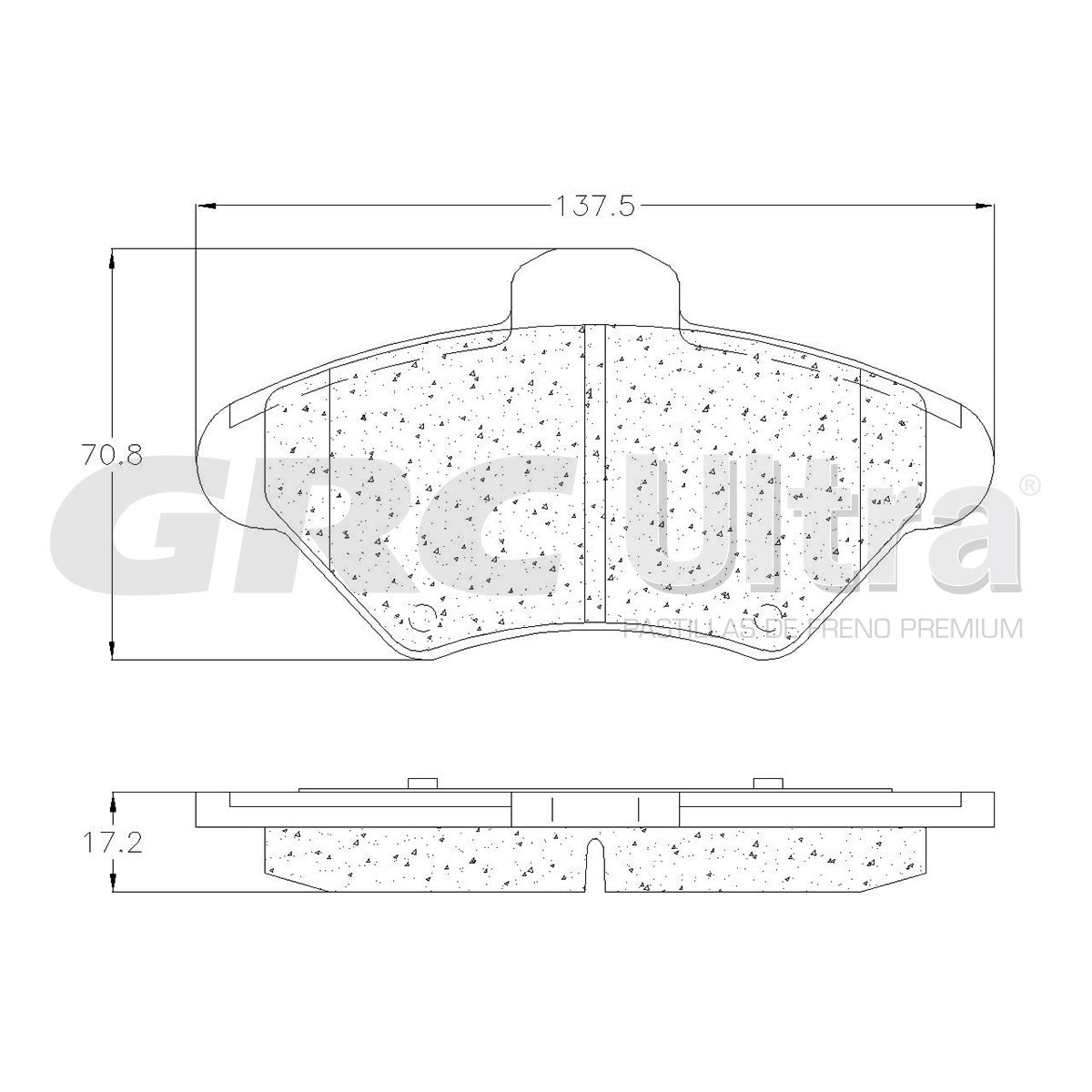 GCD600 - BALATAS CERAMICAS DELANTERAS PARA FORD MUSTANG GT 4.6L 1996-1998