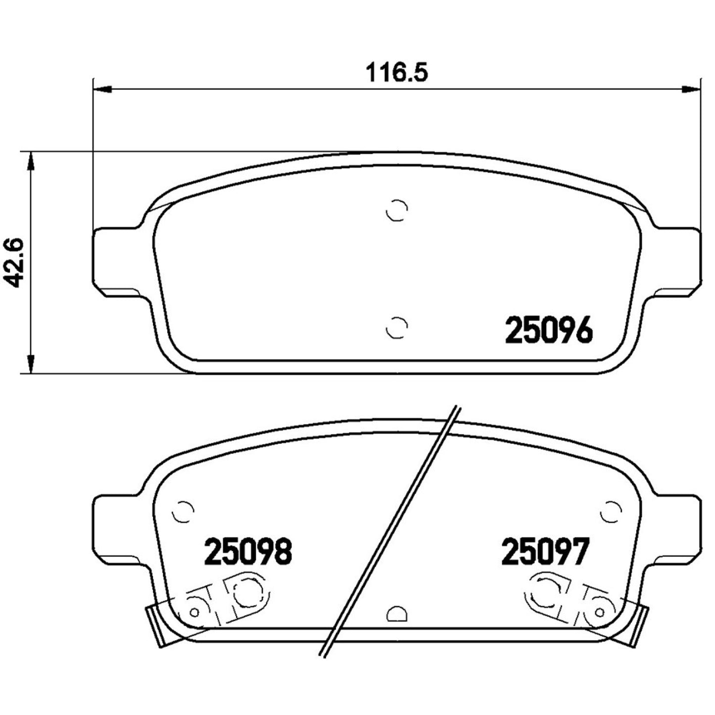 BRE-P59080 - BALATAS TRASERAS PARA BUICK ENCORE BASE 2013-2017
