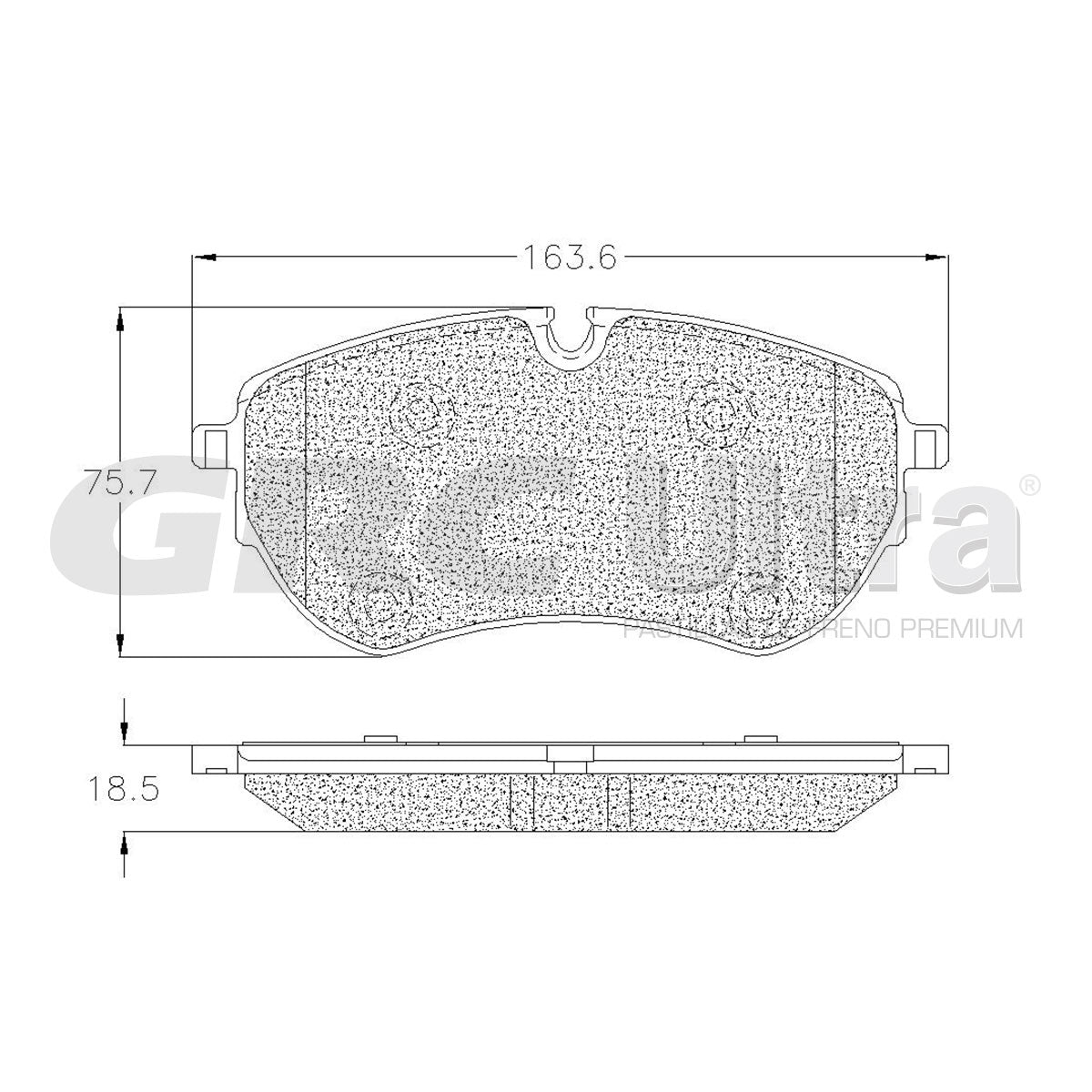 GMD2196 - BALATAS SEMIMETALICAS DELANTERAS PARA VOLKSWAGEN AMAROK 2018-2021