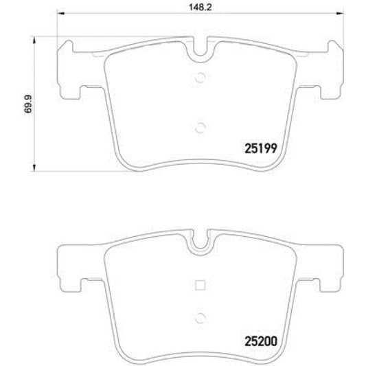 BRE-P06075X - BALATAS DELANTERAS PARA BMW 228I BASE 2014-2016