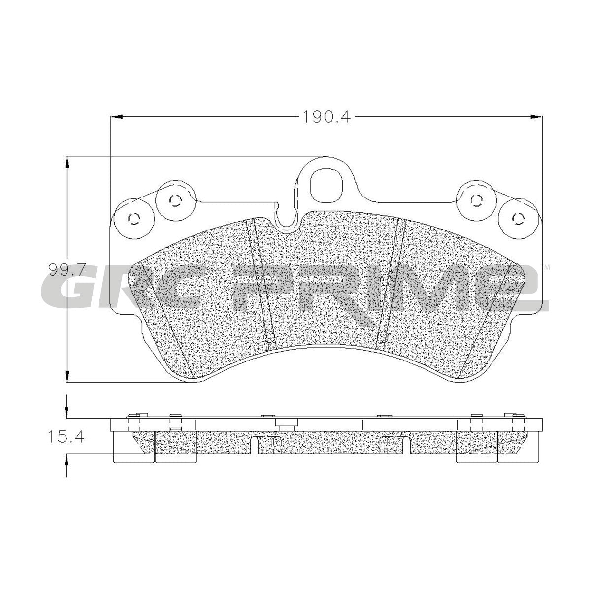 GPRD1007 - BALATAS SEMIMETALICAS DELANTERAS PARA MERCEDES-BENZ G550 4X4 2017-2018
