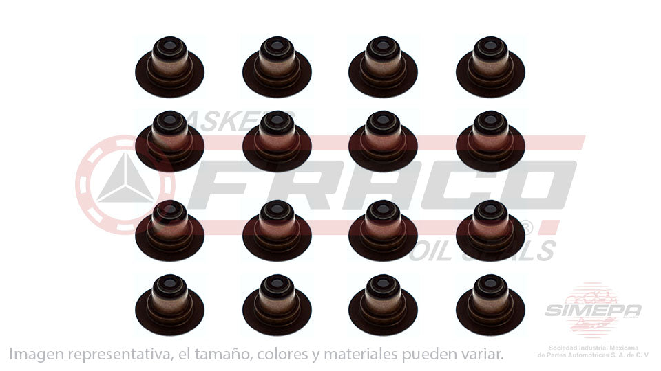 SS-2406-V-16 - SELLOS DE VALVULA POR JUEGOS PARA RENAULT CLIO L4 1.6 L 16 V. DOHC K4M 2002-2010