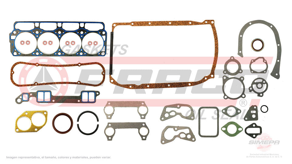 FSX-3040051 - JUEGO DE EMPAQUES PARA BUICK SKYHAWK L4 1.8 L OHV 8 V OHV 1982