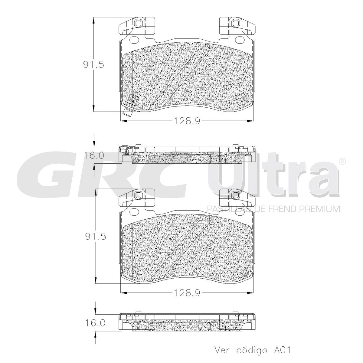 GCD2145 - BALATAS CERAMICAS DELANTERAS PARA GENESIS G70 BASE 2021-2021