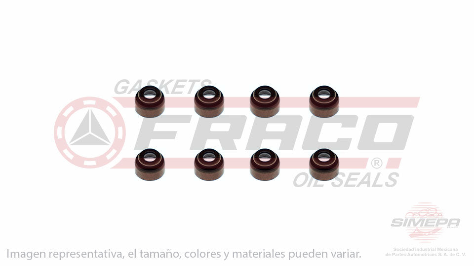 SS-5201-V-08 - SELLOS DE VALVULA POR JUEGOS PARA CHEVROLET TRACKER L4 1.6 L 8 V. SOHC 1989-1991