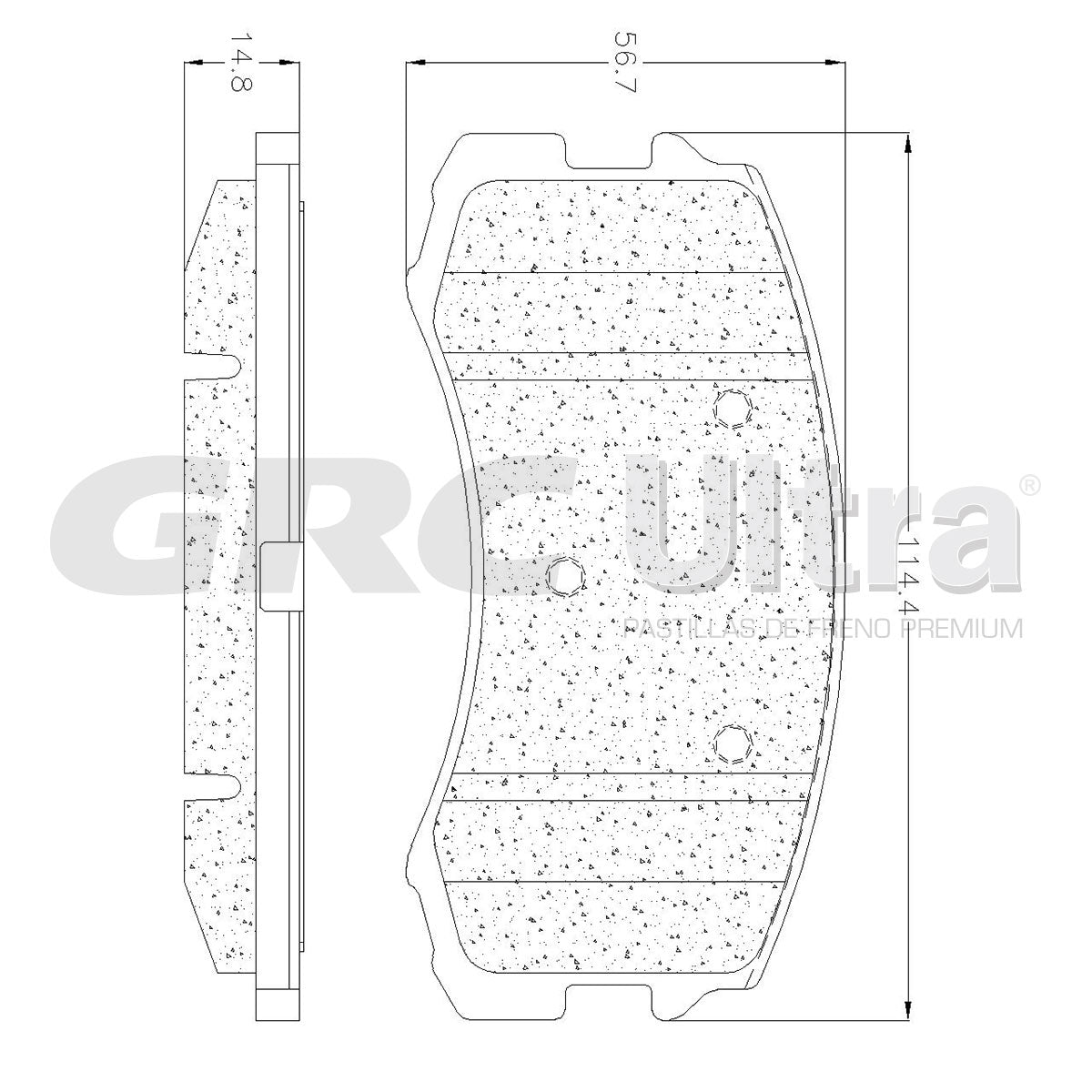 GCD904 - BALATAS CERAMICAS DELANTERAS PARA MITSUBISHI LANCER 2.0L 2005-2007
