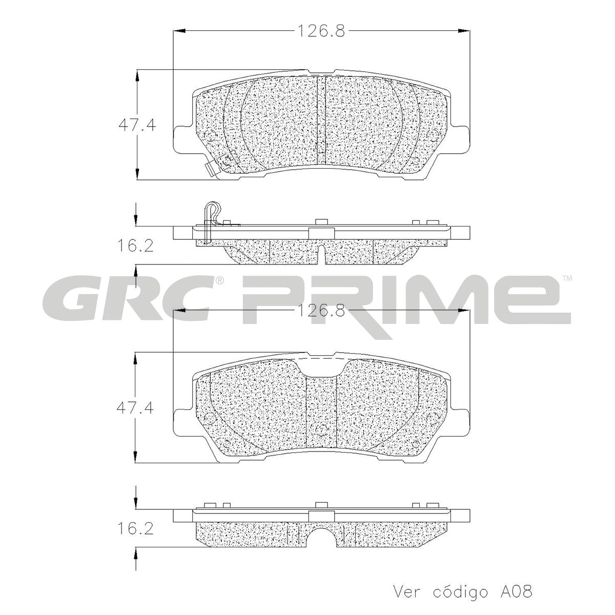 GPRD1793 - BALATAS CERAMICAS TRASERAS PARA FORD MUSTANG BULLITT 2019-2020