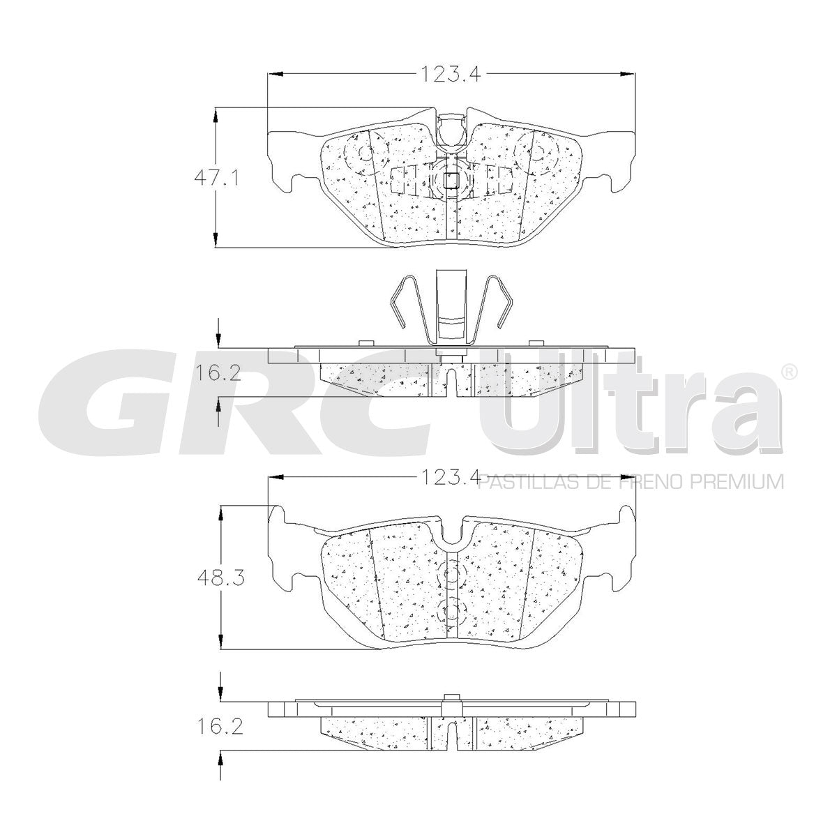 GCD1267 - BALATAS CERAMICAS TRASERAS PARA BMW 120I BASE 2006-2006