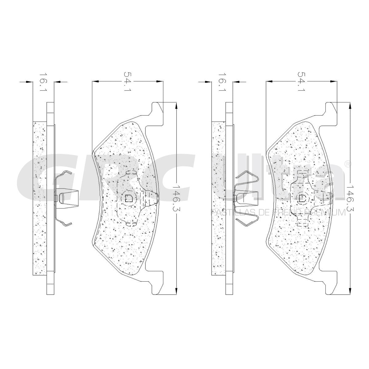 GMD1641 - BALATAS SEMIMETALICAS DELANTERAS PARA VOLKSWAGEN GOL 2012-2019