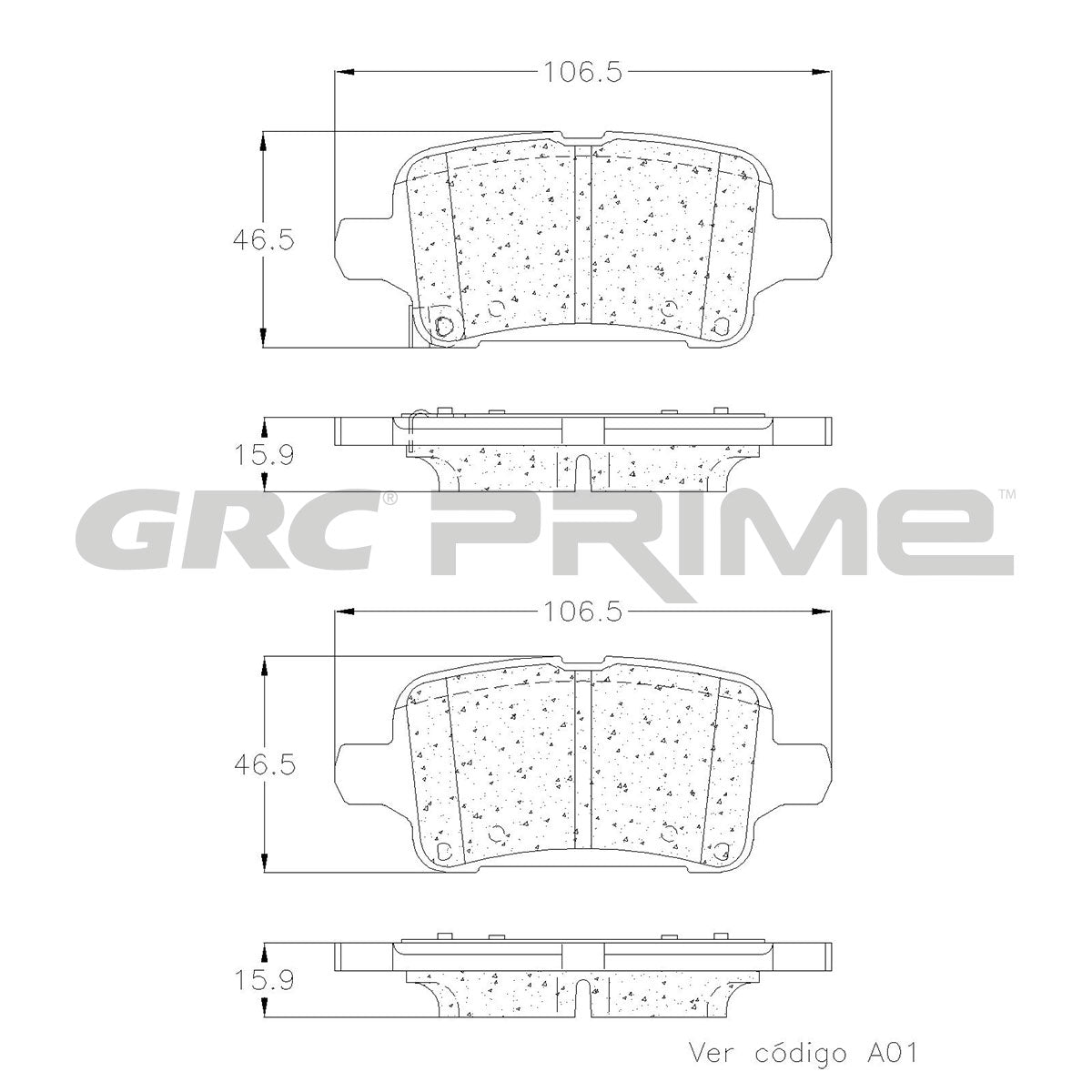 GPRD1915 - BALATAS CERAMICAS TRASERAS PARA BUICK LACROSSE 2019-2019
