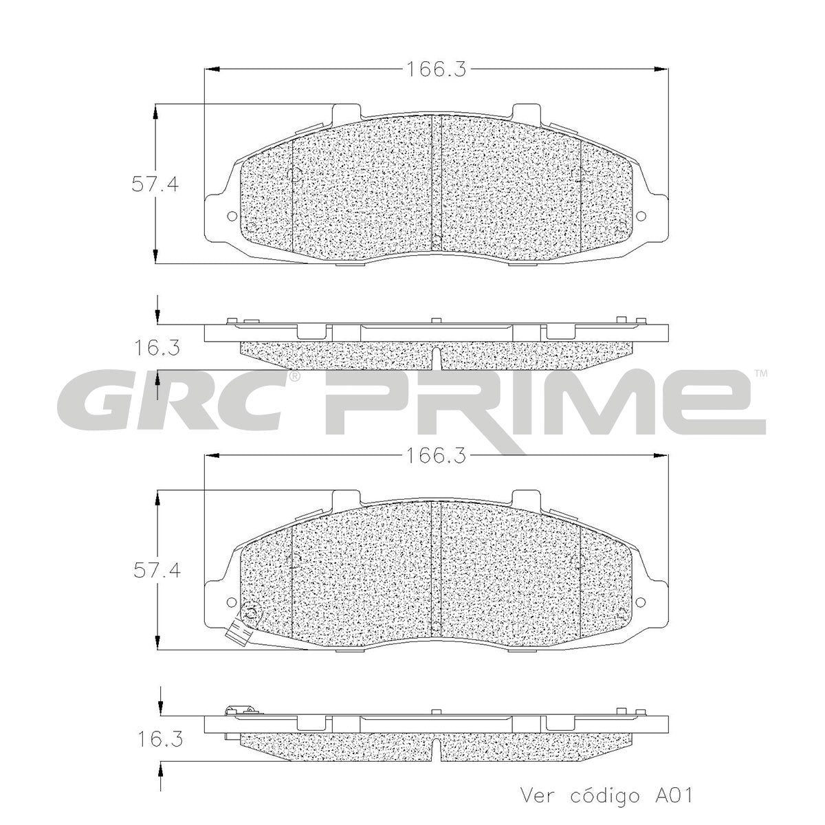 GPRD679SD - BALATAS SEMIMETALICAS DELANTERAS PARA FORD F-150 BASE 2000-2000