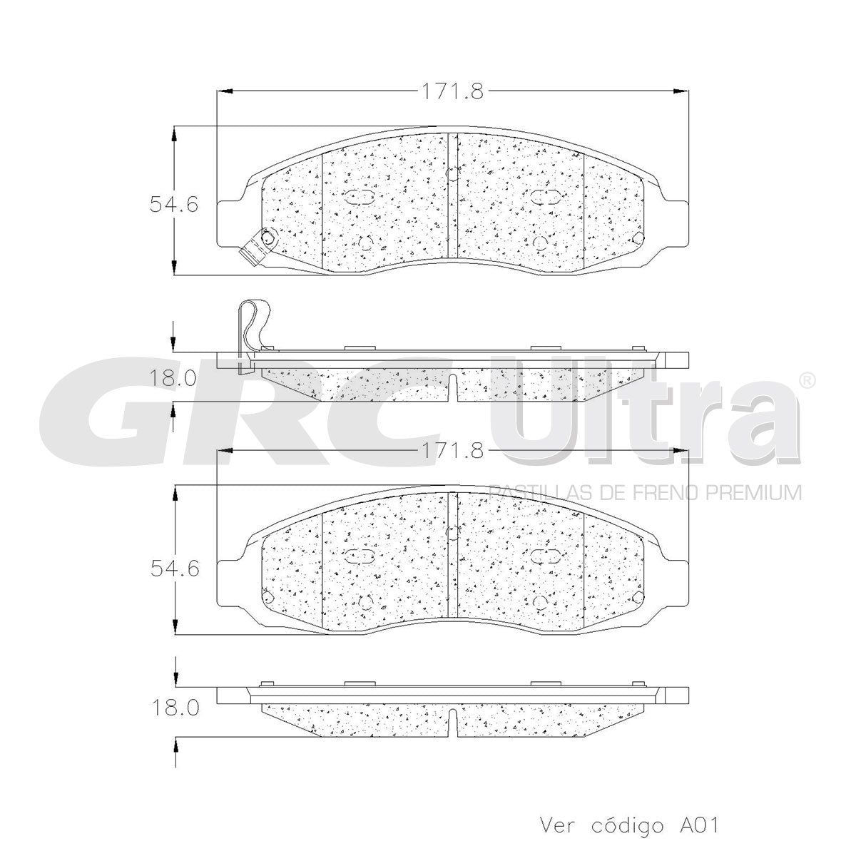 GMD962 - BALATAS SEMIMETALICAS DELANTERAS PARA DODGE DAKOTA 2003-2004