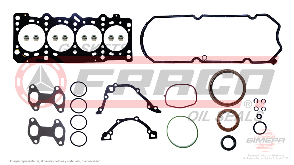 FSX-2540110 - JUEGO DE EMPAQUES PARA FIAT PANDA L4 1.2 L 8 V SOHC 188A4.000 2007-2012