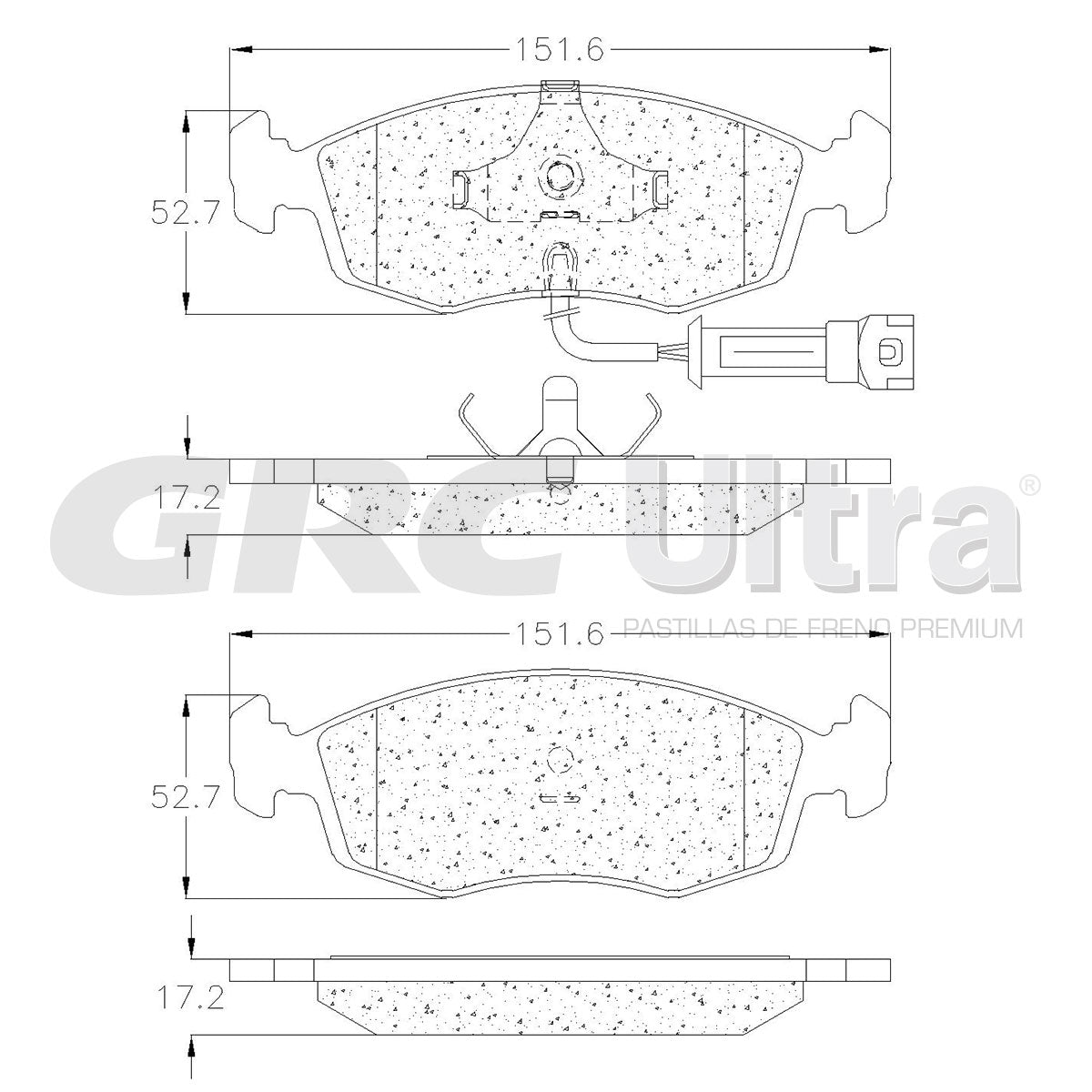 GMD298A - BALATAS SEMIMETALICAS DELANTERAS PARA FIAT PALIO 2004-2009