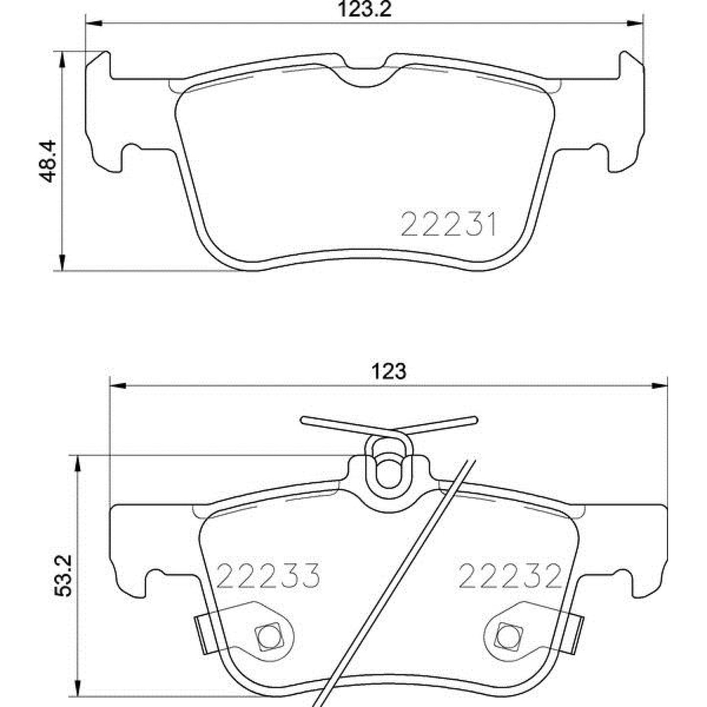 BRE-P24201N - BALATAS TRASERAS PARA FORD ESCAPE S 2017-2022