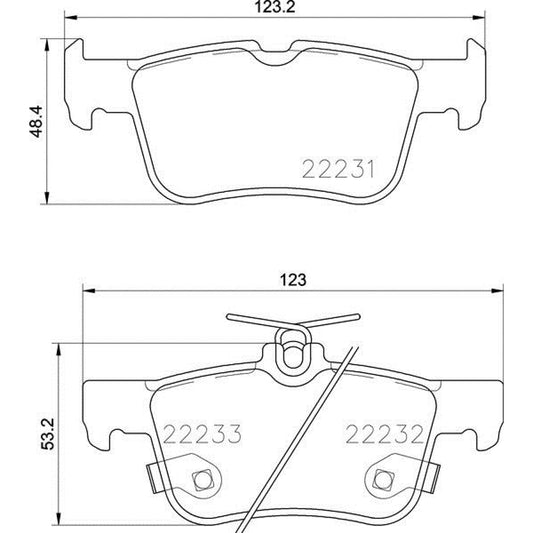 BRE-P24201N - BALATAS TRASERAS PARA FORD ESCAPE S 2017-2022
