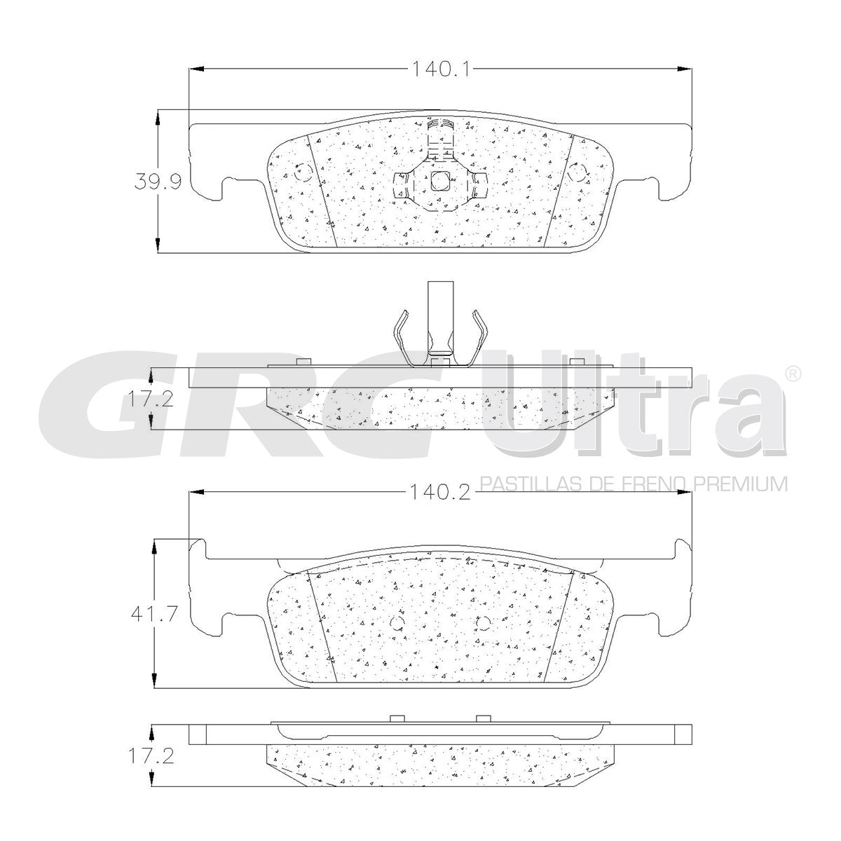 GMD1830 - BALATAS SEMIMETALICAS DELANTERAS PARA RENAULT LOGAN 2017-2018