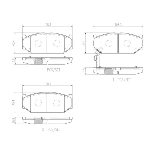 BRE-P79023N - BALATAS DELANTERAS PARA SUZUKI CIAZ GLS 2016-2018