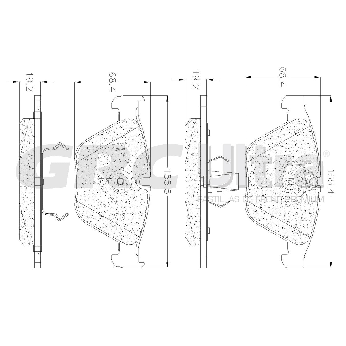 GCD1260 - BALATAS CERAMICAS DELANTERAS PARA BMW 323I 2010-2011
