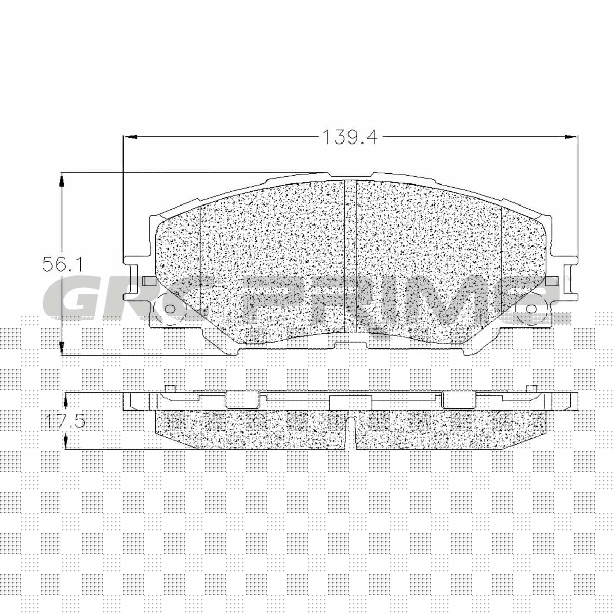 GPRD1210 - BALATAS CERAMICAS DELANTERAS PARA LEXUS HS250H 2010-2012