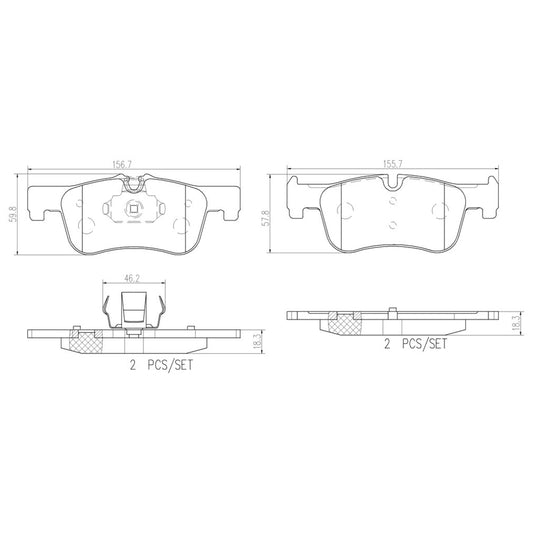 BRE-P06078N - BALATAS DELANTERAS PARA BMW 118I SPORT LINE 2018-2018