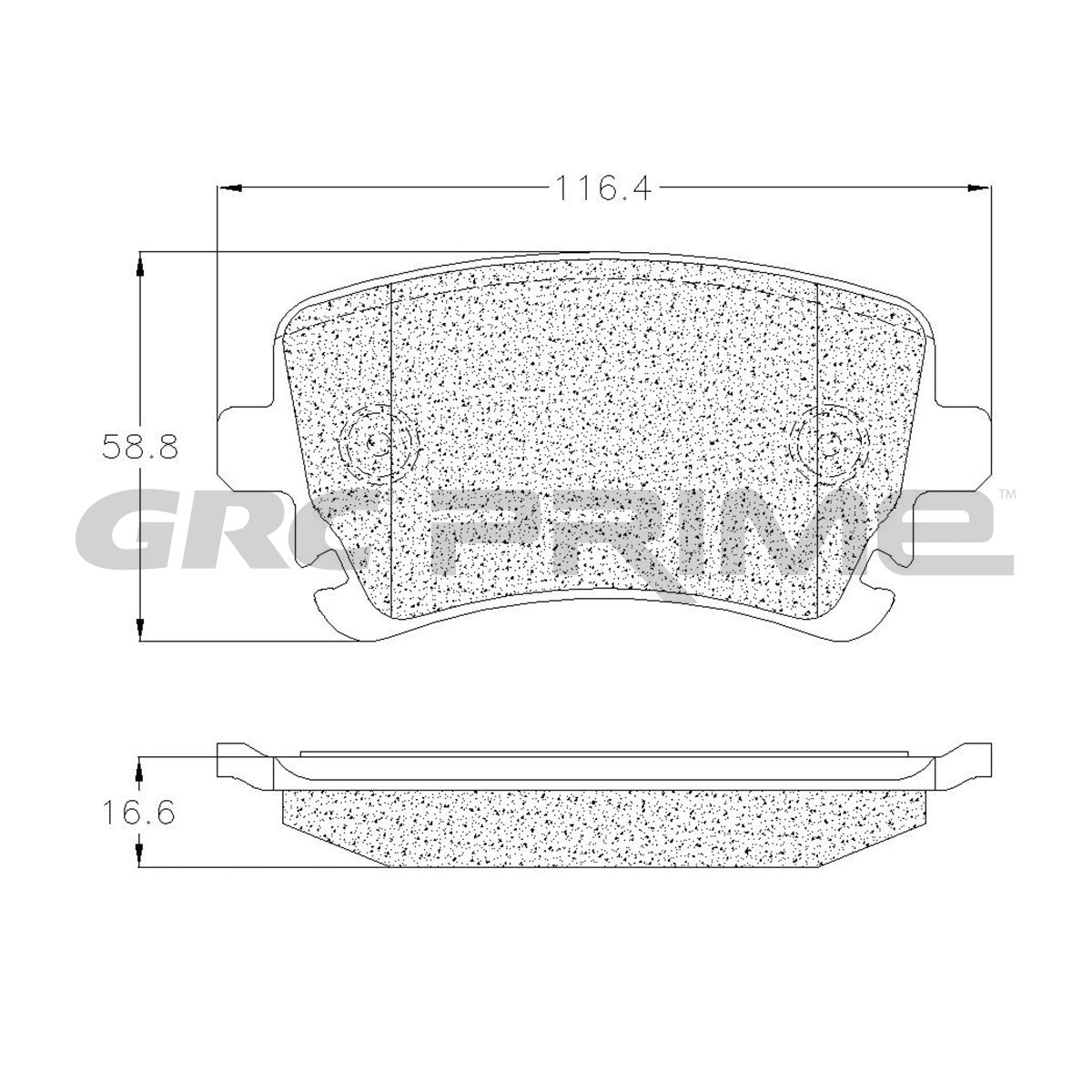 GPRD1018 - BALATAS SEMIMETALICAS TRASERAS PARA AUDI A4 2.0L 2005-2006