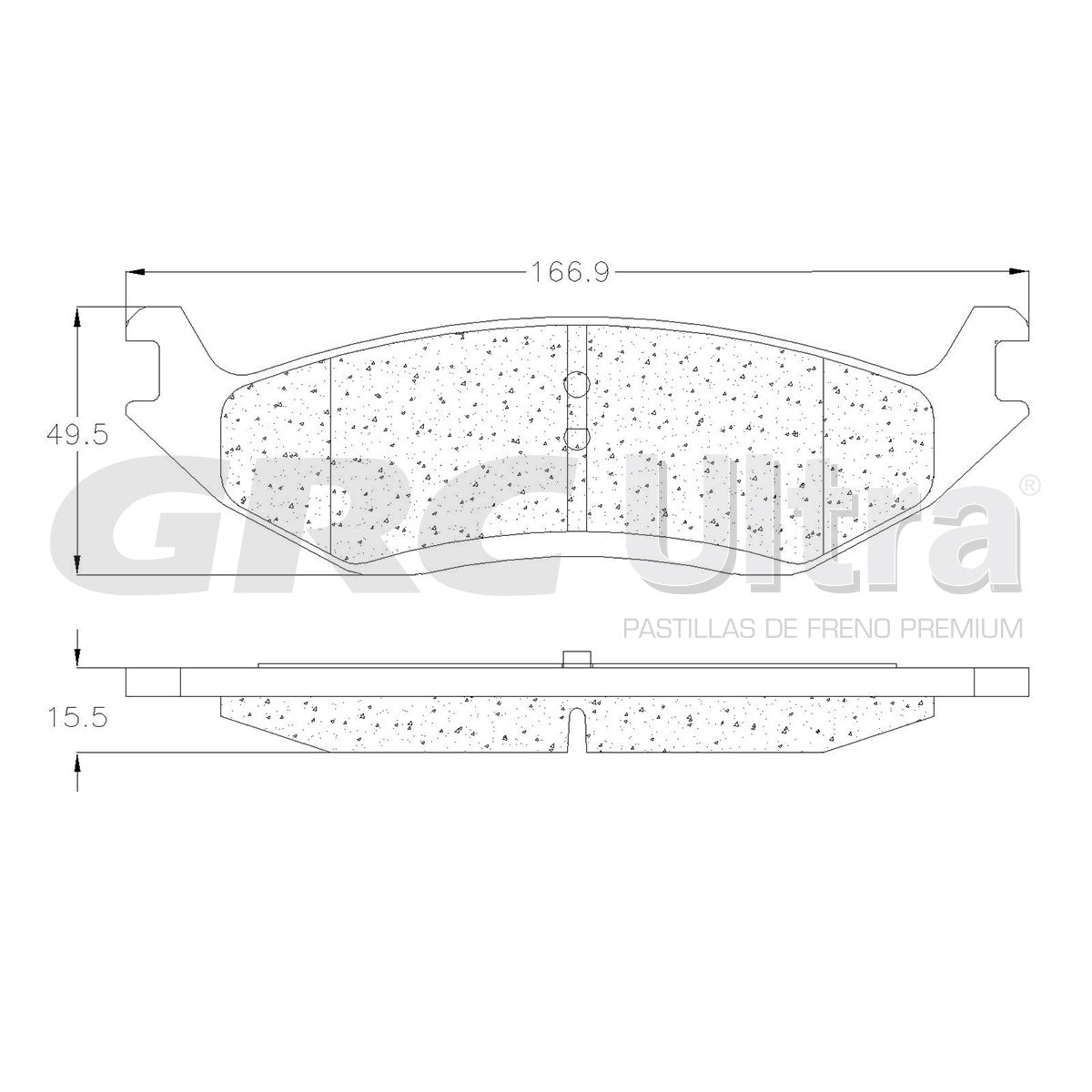 GMD967 - BALATAS SEMIMETALICAS TRASERAS PARA CHRYSLER ASPEN 4.7L 2008-2008