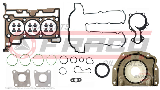 FSX-2630003 - JUEGO DE EMPAQUES PARA FORD ECOSPORT 1.0 L ECOBOOST L3 12 V DOHC M1JC M1JJ 2015-2021