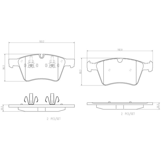 BRE-P50115N - BALATAS DELANTERAS PARA MERCEDES-BENZ ML500 BASE 2006-2007