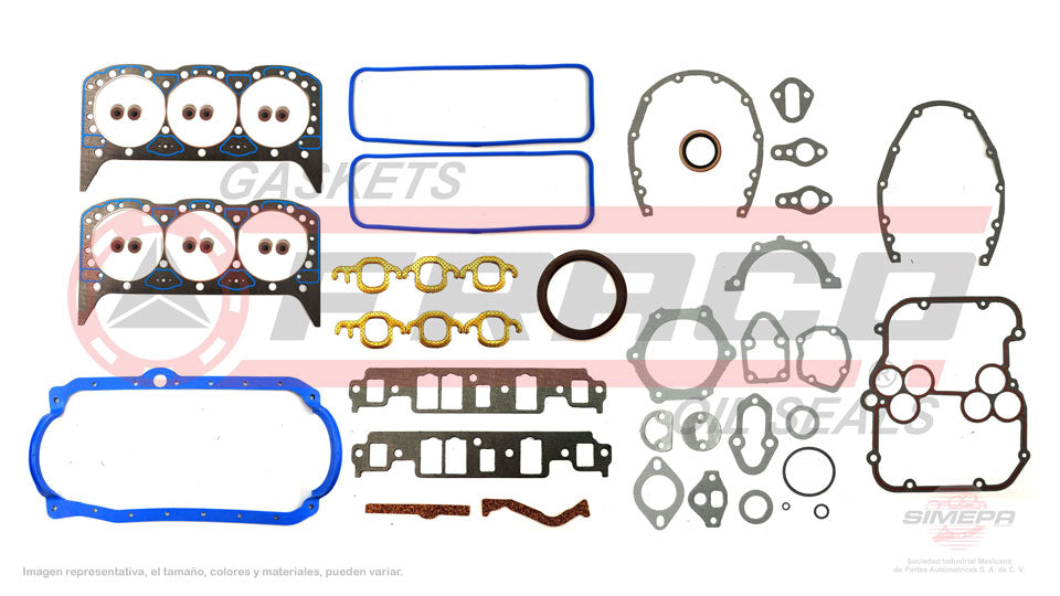 FSX-3062137 - JUEGO DE EMPAQUES PARA CHEVROLET ASTRO V6 4.3 L 12 V. OHV VORTEC 262 " 1994-1995