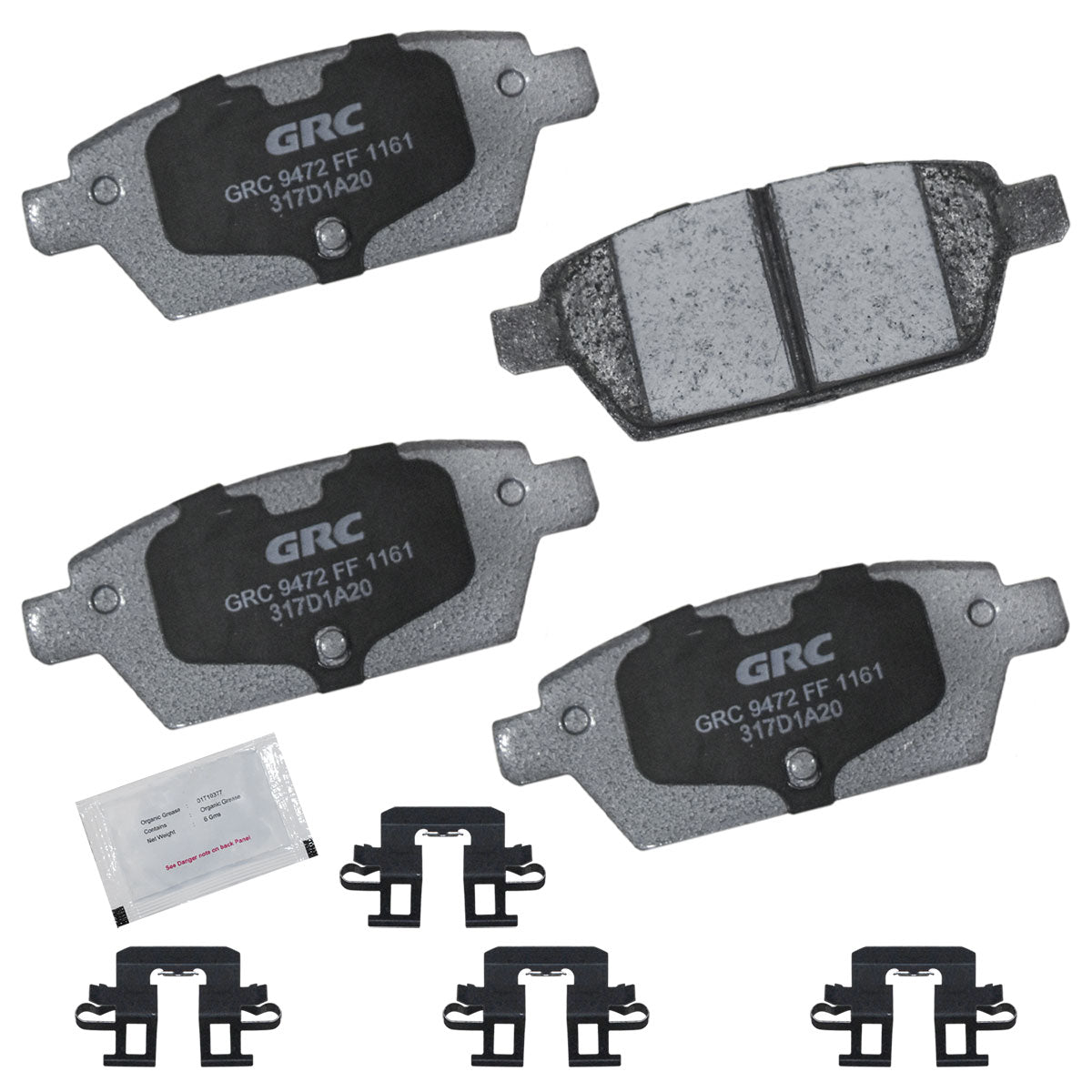 GPRD1161 - BALATAS CERAMICAS TRASERAS PARA FORD FUSION 2.3L 2006-2009
