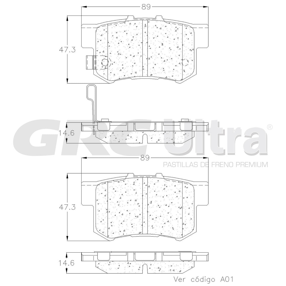 GCD537 - BALATAS CERAMICAS TRASERAS PARA ACURA CL 3.0L 1997-1997