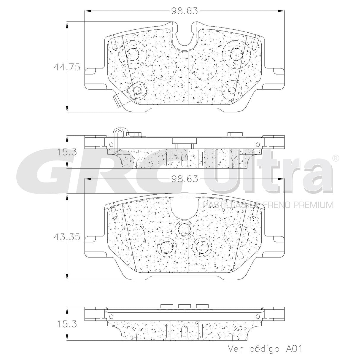 GCD2308 - BALATAS CERAMICAS TRASERAS PARA BUICK ENCORE GX 2020-2023