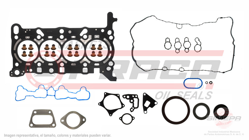 FSX-8940045 - JUEGO DE EMPAQUES PARA CHEVROLET SPARK L4 1.4 L TURBO 16 V. DOHC LV7 2016-2020