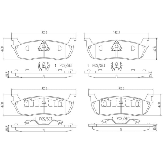BRE-P24104N - BALATAS TRASERAS PARA FORD EXPEDITION EDDIE BAUER 1998-1999