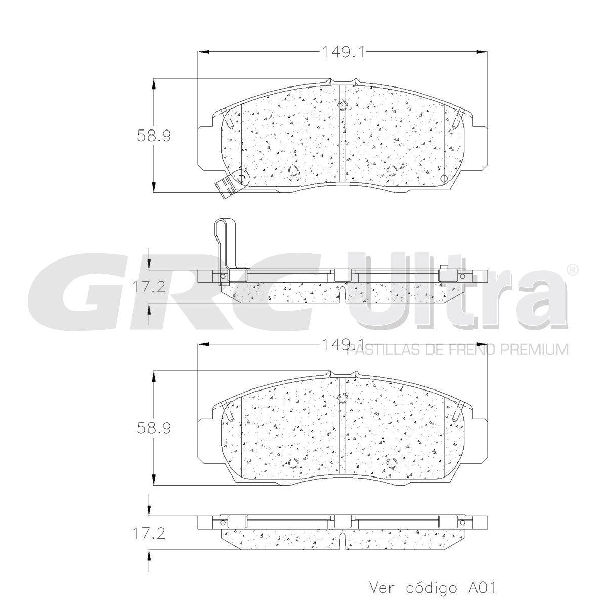 GCD787 - BALATAS CERAMICAS DELANTERAS PARA ACURA CL 2001-2003